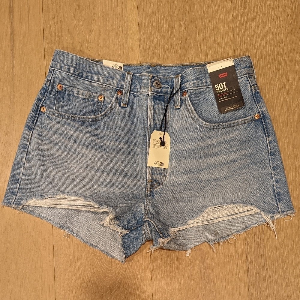 Levi's Women's Blue Denim Shorts 501